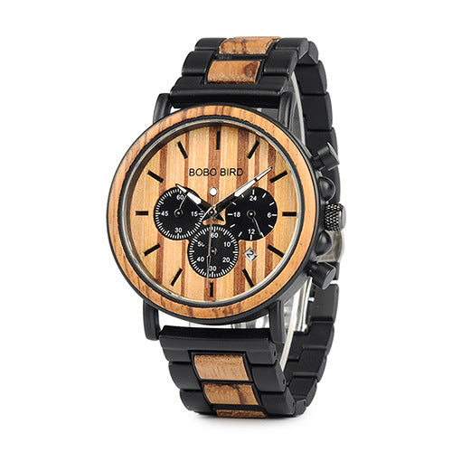 BOBO BIRD Wooden Men Watches Relogio Masculino