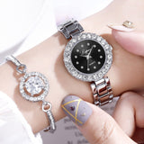 Watches-Set Bangle Clock Bracelet Wrist-Watch