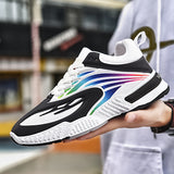 Colorful Casual Shoes Flying Woven Men's Shoes