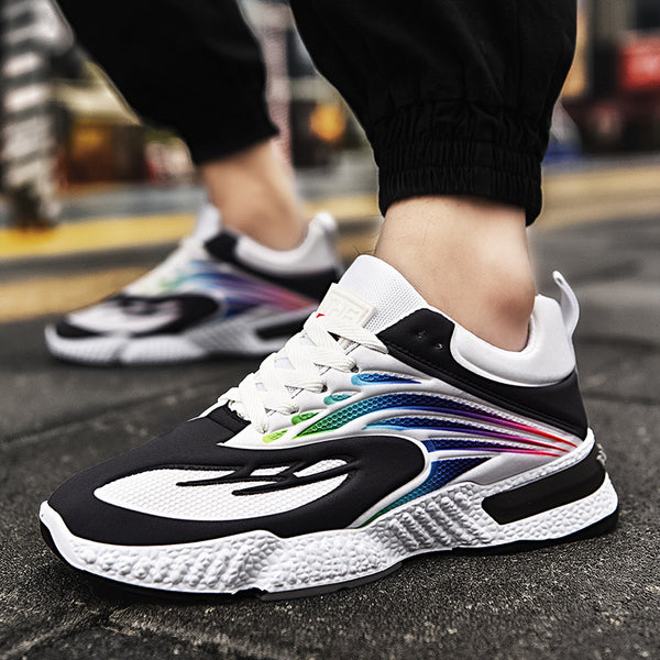 Colorful Casual Shoes Flying Woven Men's Shoes