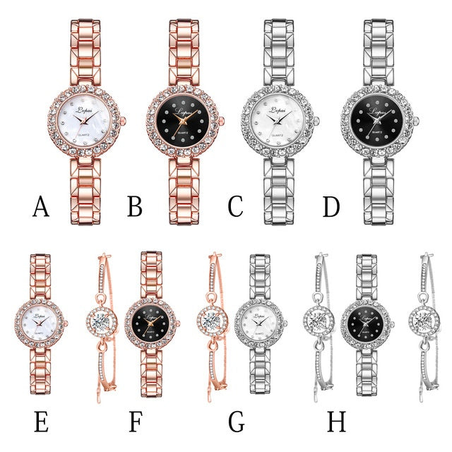 Watches-Set Bangle Clock Bracelet Wrist-Watch