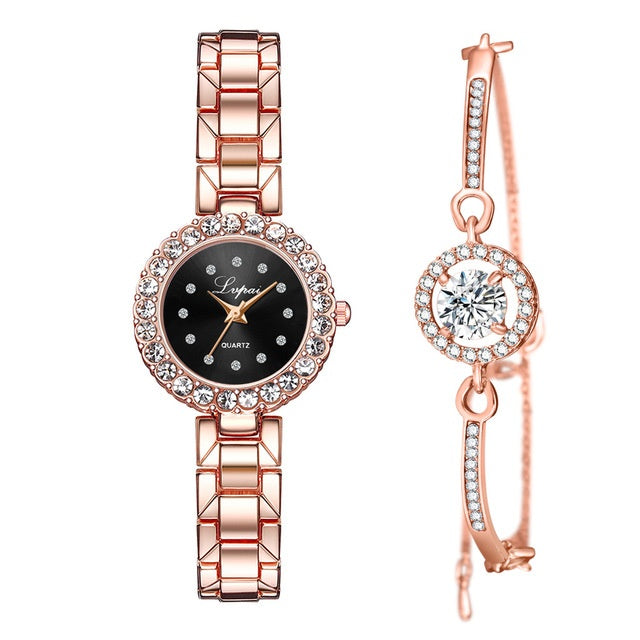 Watches-Set Bangle Clock Bracelet Wrist-Watch