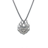 Trendy Fashionable Man Flame Of Combustion Love Necklace