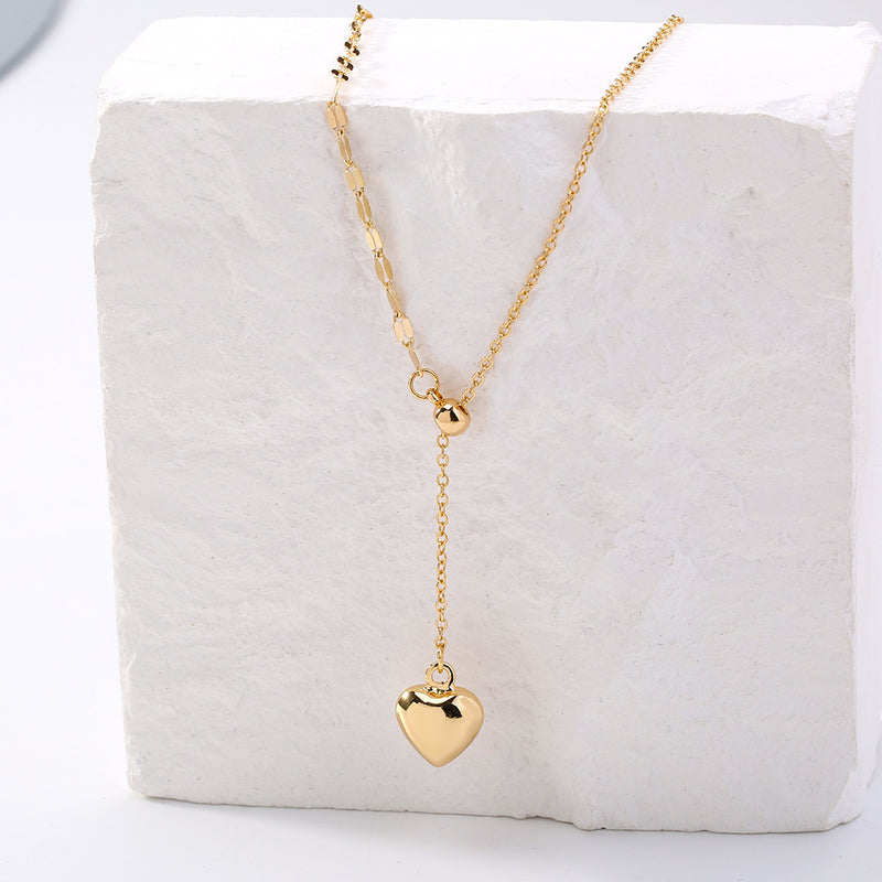 Europe And The United States Fashion Creative New Accessories Love Y-shaped Necklace Pendant Woman