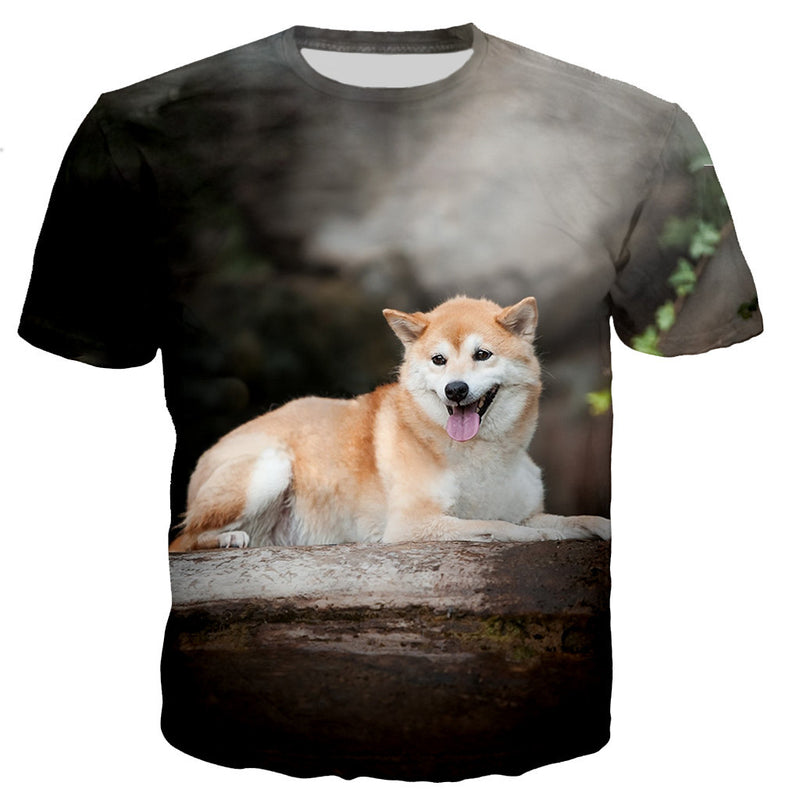 Fashion Print Casual Short Sleeve Tops For Men And Women